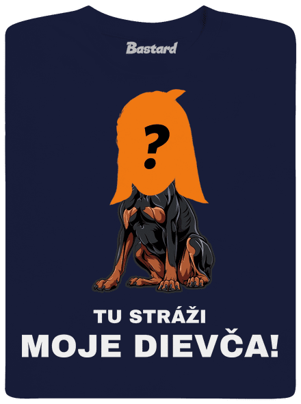 Tu strážim ja pánske tričko Navy