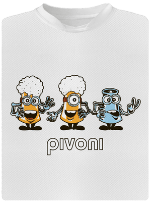 Pivoni pánske športové tričko White