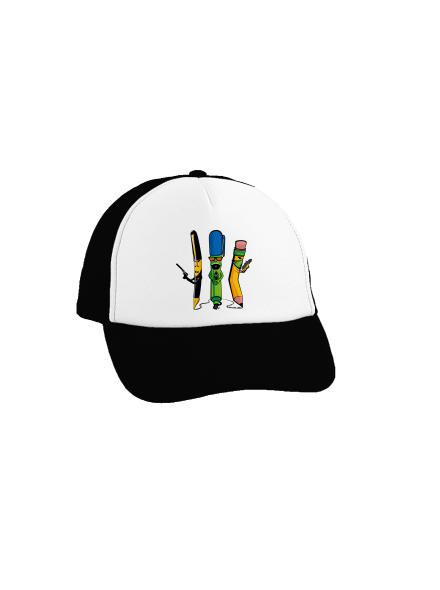 Písací gang šiltovka truckerka Black cap