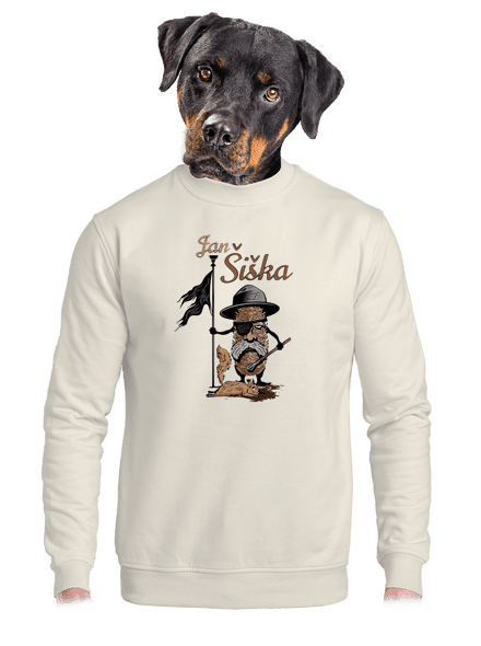 Jan Šiška unisex mikina bez kapucne Off White