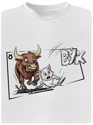 Mačací horoskop: Býk pánske športové tričko White