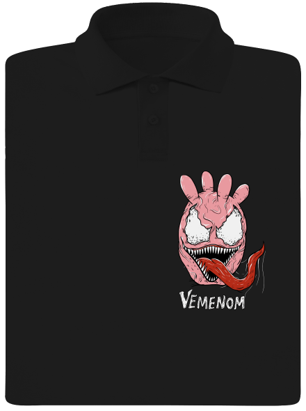 Vemenom pánska polokošeľa Black