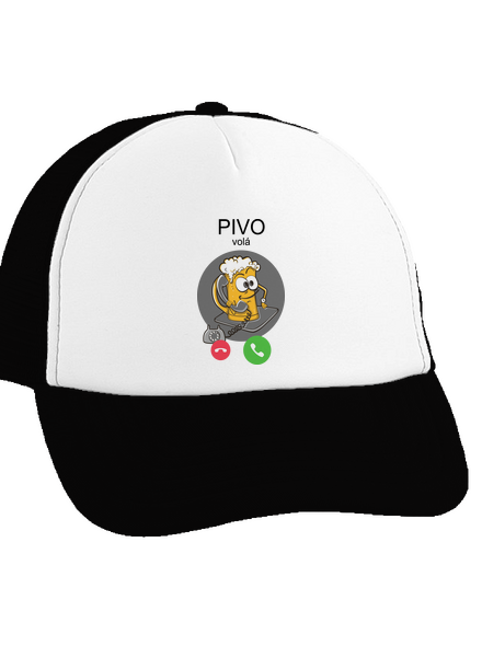 Pívo volá šiltovka truckerka Black cap