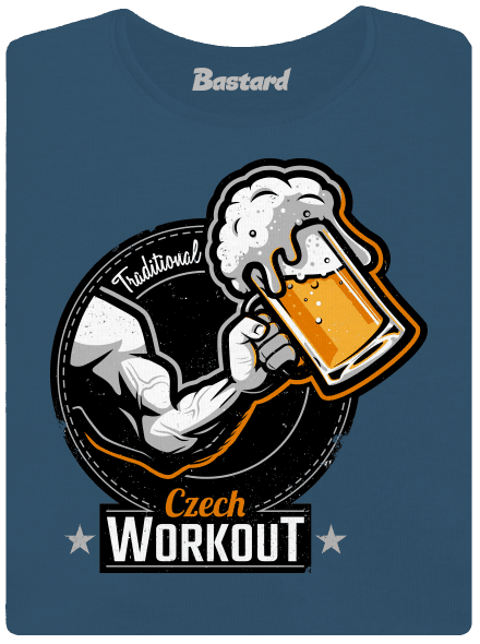 Czech workout dámske tričko prémium Petrol Blue