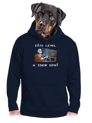 Ešte level pánska mikina klokanka Navy