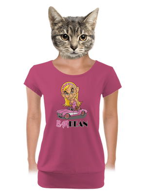 Barbean dámske tričko s lemom Magenta