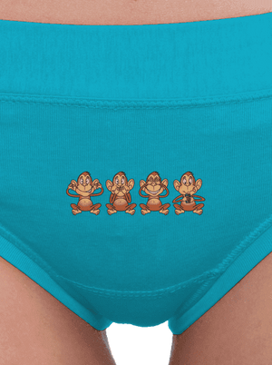 Opička s mobilom dámske nohavičky Turquoise