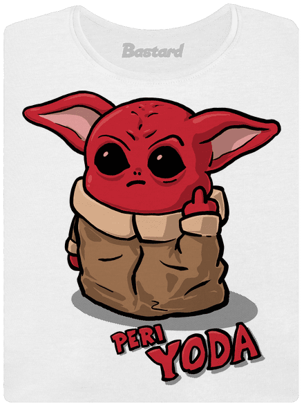 Peri Yoda dámske tričko s lemom White