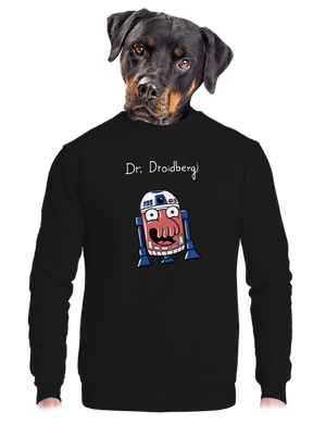 Dr. Droidberg unisex mikina bez kapucne Black