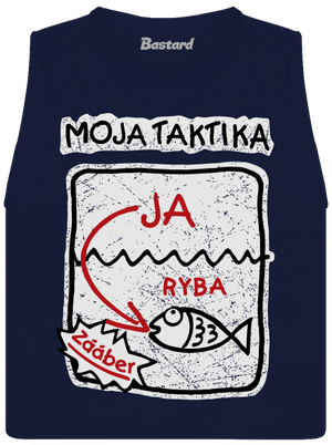 Rybárska taktika dámske tielko voľné Navy