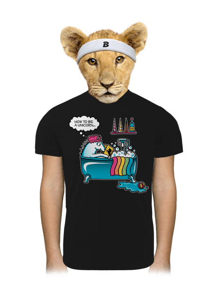 Ako sa stať jednorožcom detské športové tričko Black