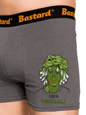 100% vegetarián boxerky Gray Melange