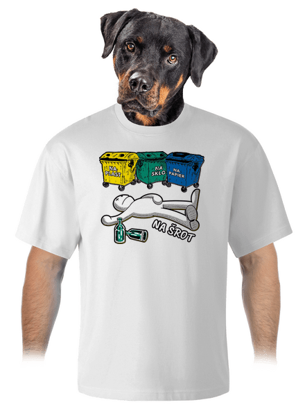 Tříděný odpad unisex tričko oversized White