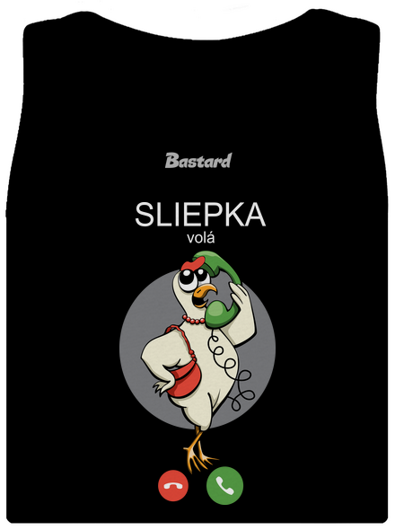 Sliepka volá dámske tielko klasické Black