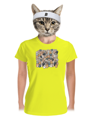 Nájdi čerta dámske športové tričko Neon Yellow