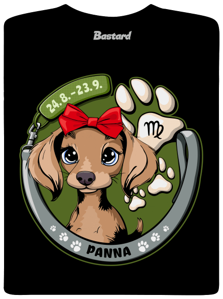 Psí horoskop: Panna detské tričko Black