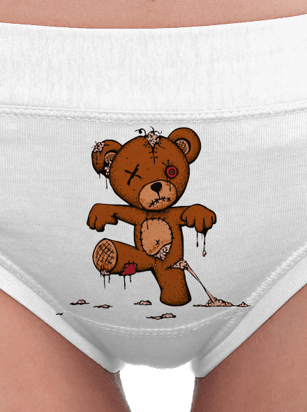 Zombie teddy dámske nohavičky White