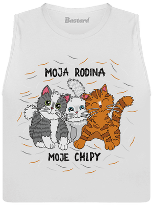 Moja rodina dámske tielko voľné White