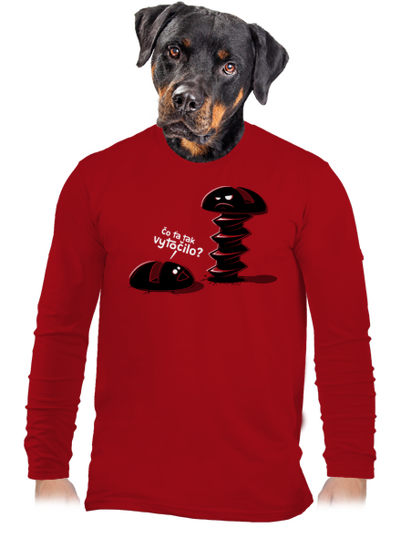 Vytočený pánske dlhý rukáv Red