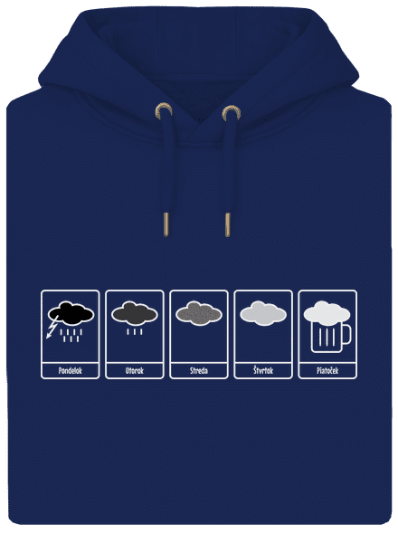 Predpoveď počasia unisex mikina premium Navy