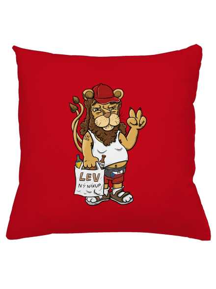 Lvíček vankúš Red