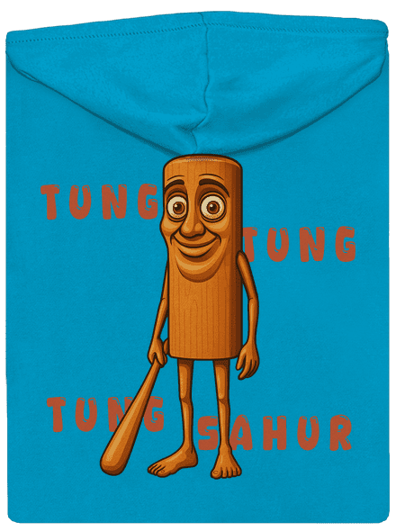 Tung Tung Tung Sahur – Italian Brainrot dámska mikina na zips Blue Atol