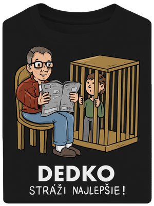 Dedko stráži najlepšie unisex tričko oversized Black