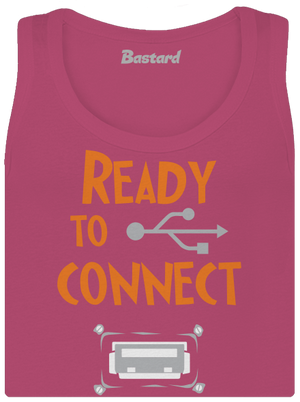 USB pripojenie dámske tielko klasické Magenta