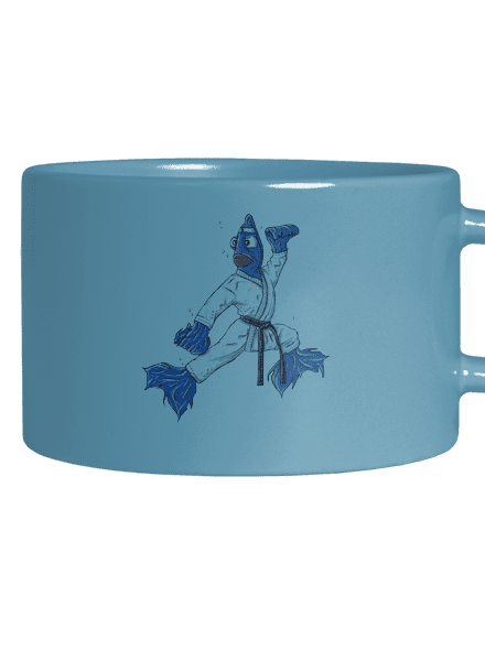 Bojovníčka hrnček makronka Blue Macaron