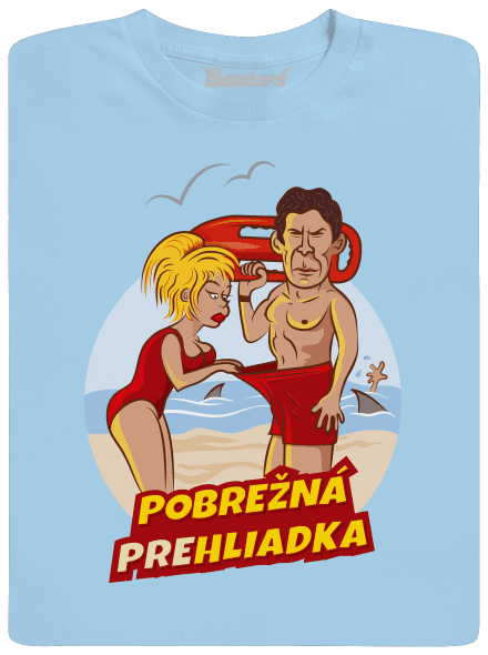 Pobrežná prehliadka pánske tričko Sky Blue