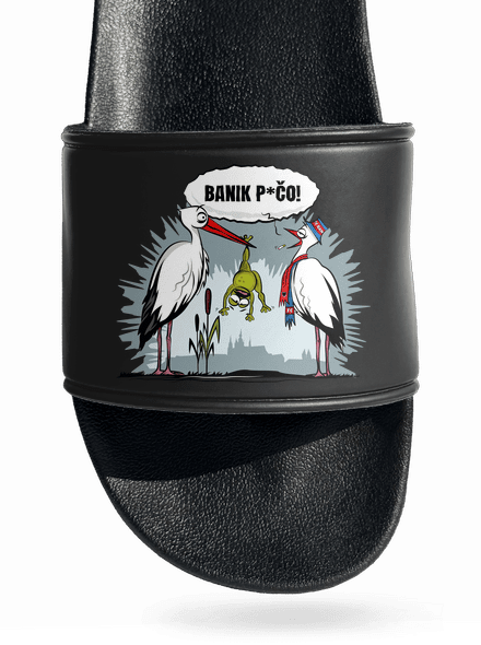 Banik p*čo! šľapky Black