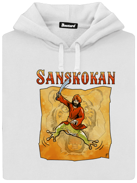 Sanskokan dámska mikina klokanka White