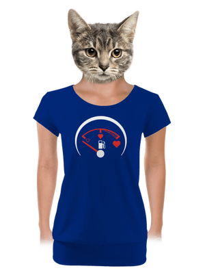 Plnú prosím dámske tričko s lemom Royal Blue Mal