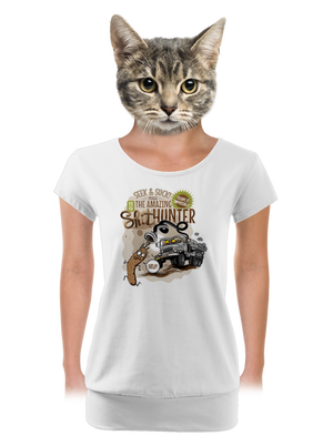 Shithunter dámske tričko s lemom White