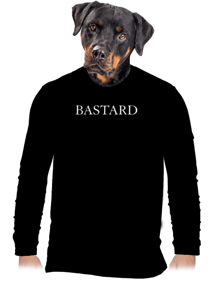 Bastard v luxuse pánske dlhý rukáv Black