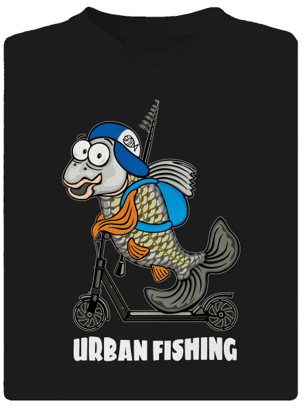 Urban fishing detské športové tričko Black