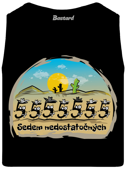 Sedem nedostatočných pánske tielko Black