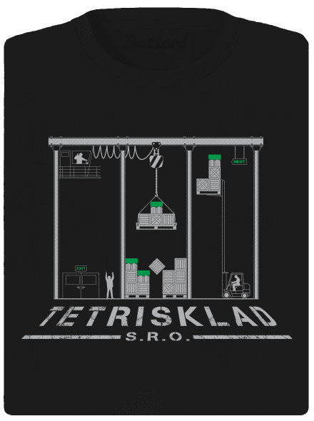Tetrisklad dámske športové tričko Black