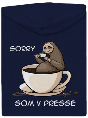 V presse pánska mikina na zips Navy