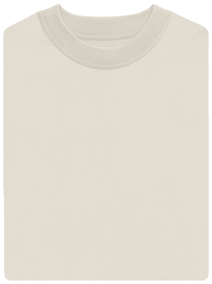 Bez potlače unisex mikina bez kapucne Off White