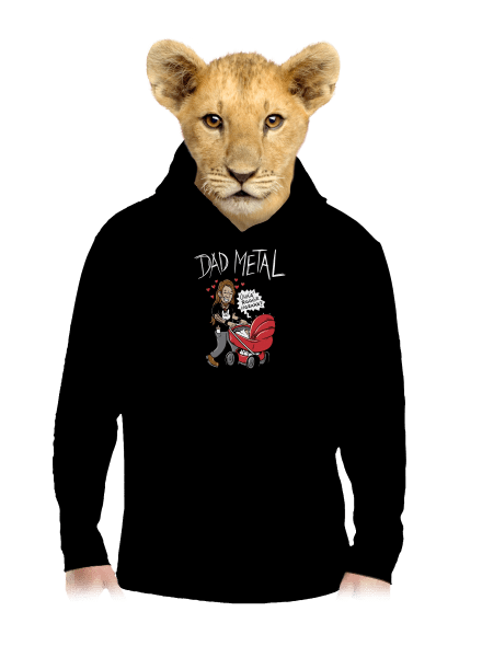 Dad metal detská mikina klokanka Black