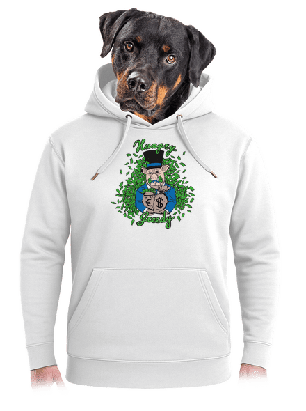 Nenažrané prasa unisex mikina premium Snowwhite