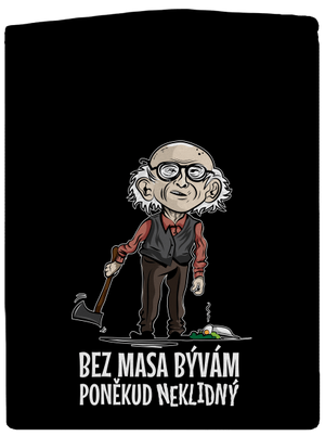 Neklidný bez masa pánska mikina na zips Black