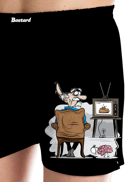 TV News pánske trenky Black