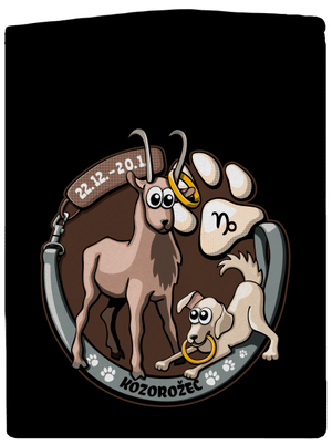 Psí horoskop: Kozorožec dámska mikina na zips Black