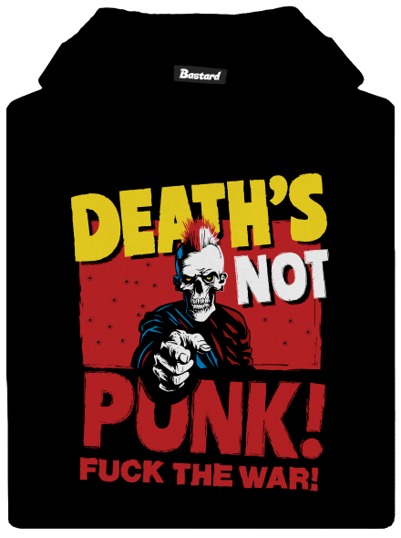 Death's not punk detská mikina klokanka Black