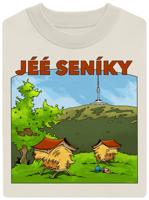 Jeseníky unisex mikina bez kapucne Off White