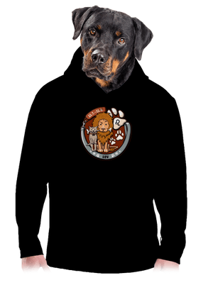 Psí horoskop: Lev pánska mikina klokanka Black