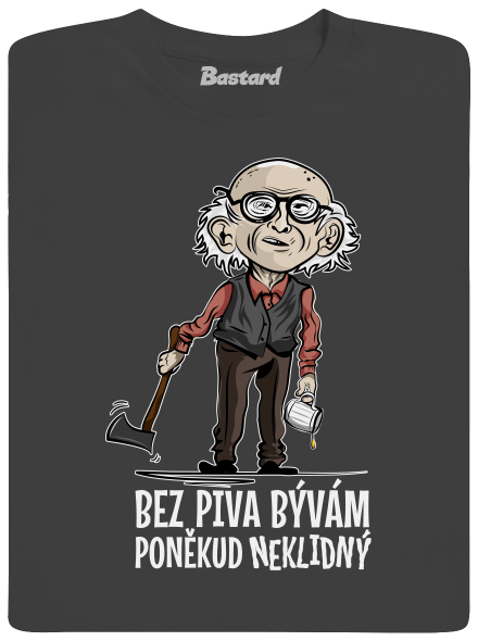 Neklidný bez piva pánske dlhý rukáv Dark Grey