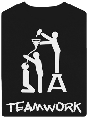 TeamWork unisex mikina bez kapucne Black